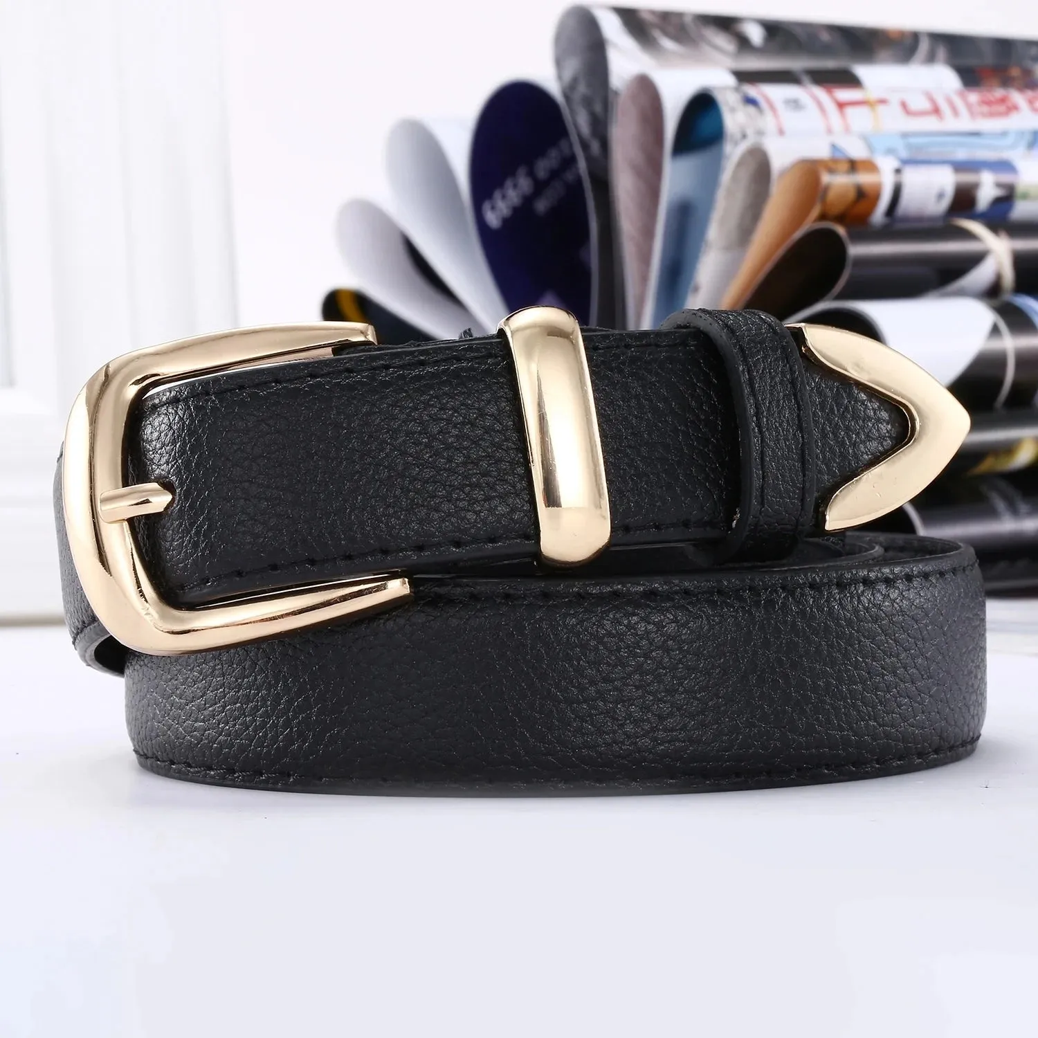 1pcs Women's Belt Simple Fashionable Needle Buckle Belt Casual Versatile Korean PU Leather Belt With Pants Jeans Belt Lady Belts