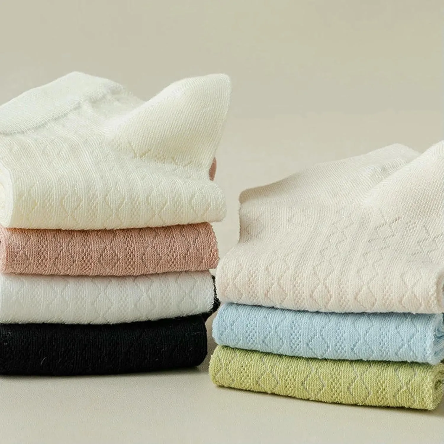 7 Pairs Women Summer Short Ankle Socks Thin Mesh Breathable Soft Comfort Fashion Casual Socks