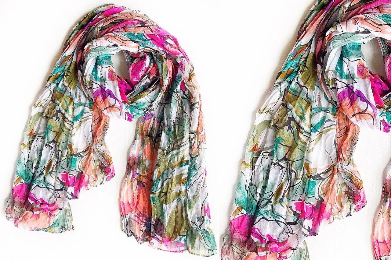 Blooming into Spring Sheer Scarf