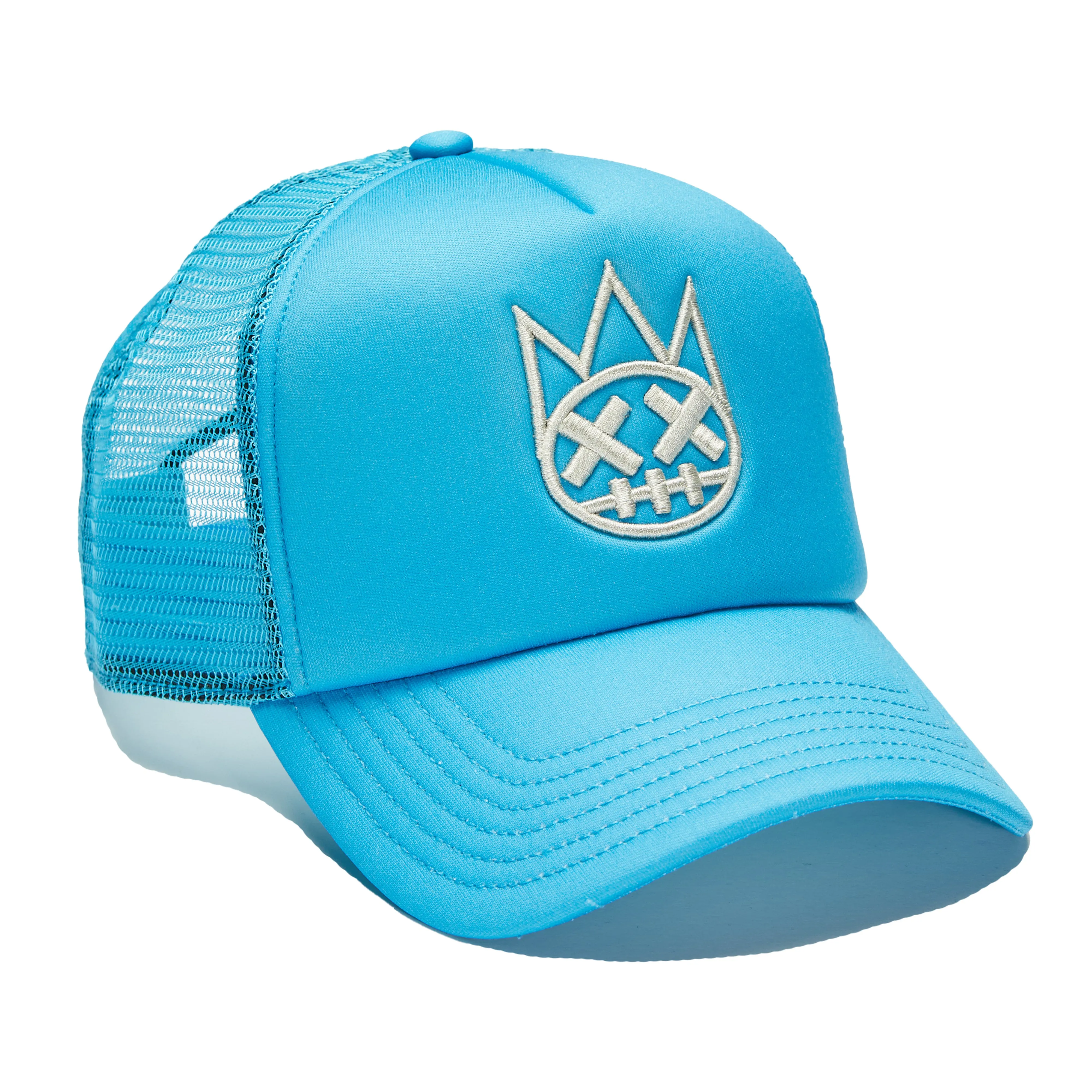 CLEAN SHIMUCHAN LOGO MESH BACK TRUCKER HAT IN ELECTRIC BLUE