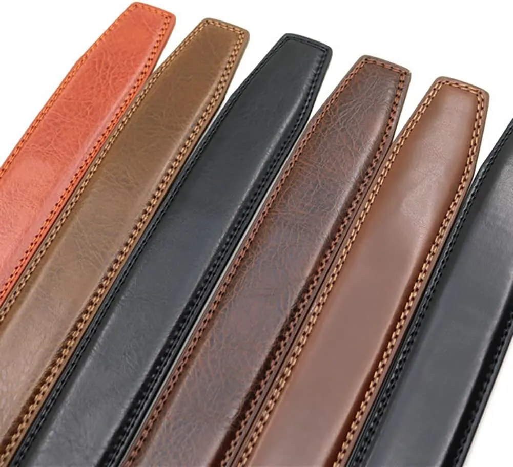 Comfort Click Belts for Men,Business Casual Belt with Automatic Buckle,Genuine Leather Dress Belts for Office