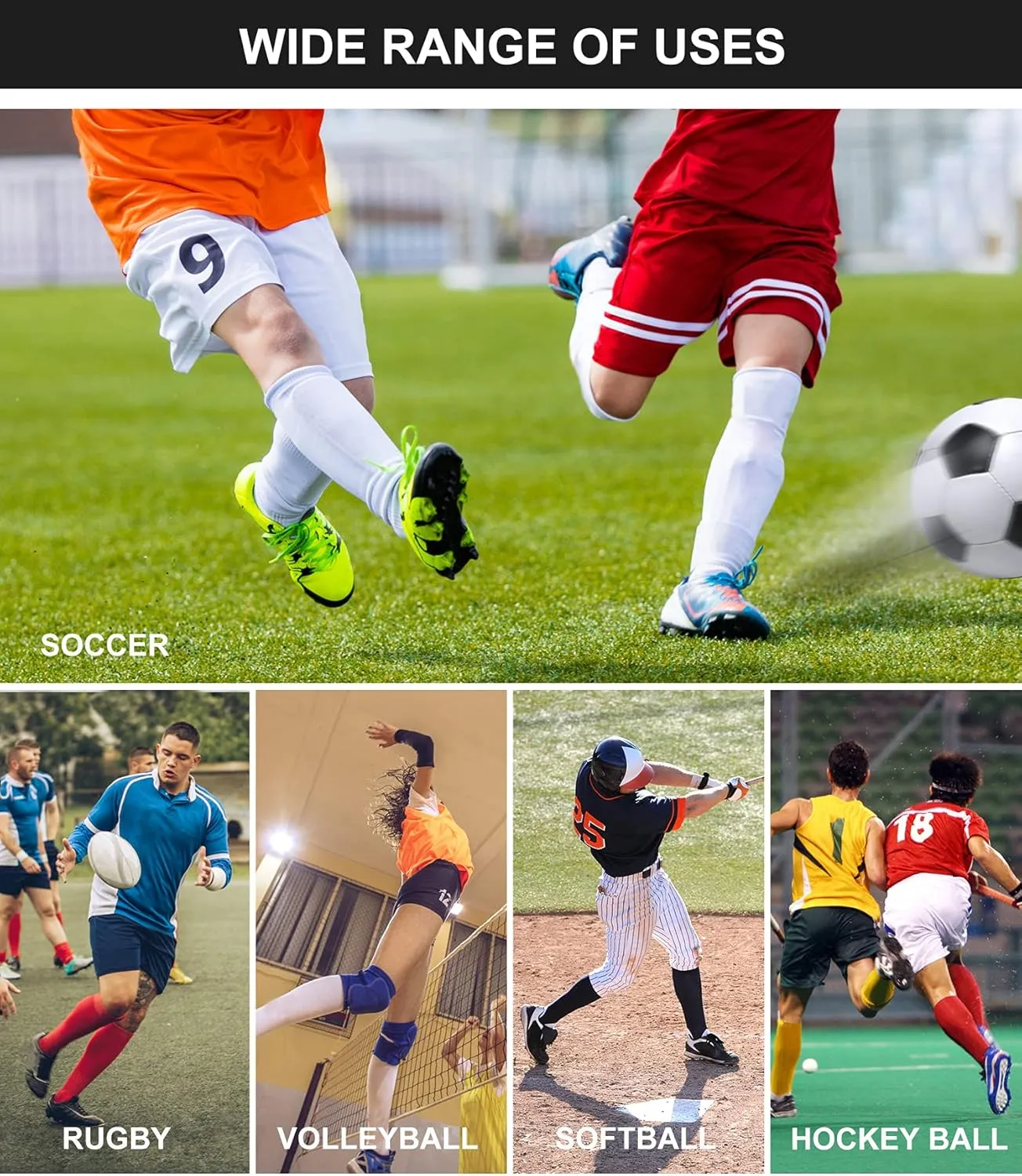 CS CELERSPORT 2/3 Pack Baseball Softball Soccer Socks Knee High Over the Calf Sports Tube Socks