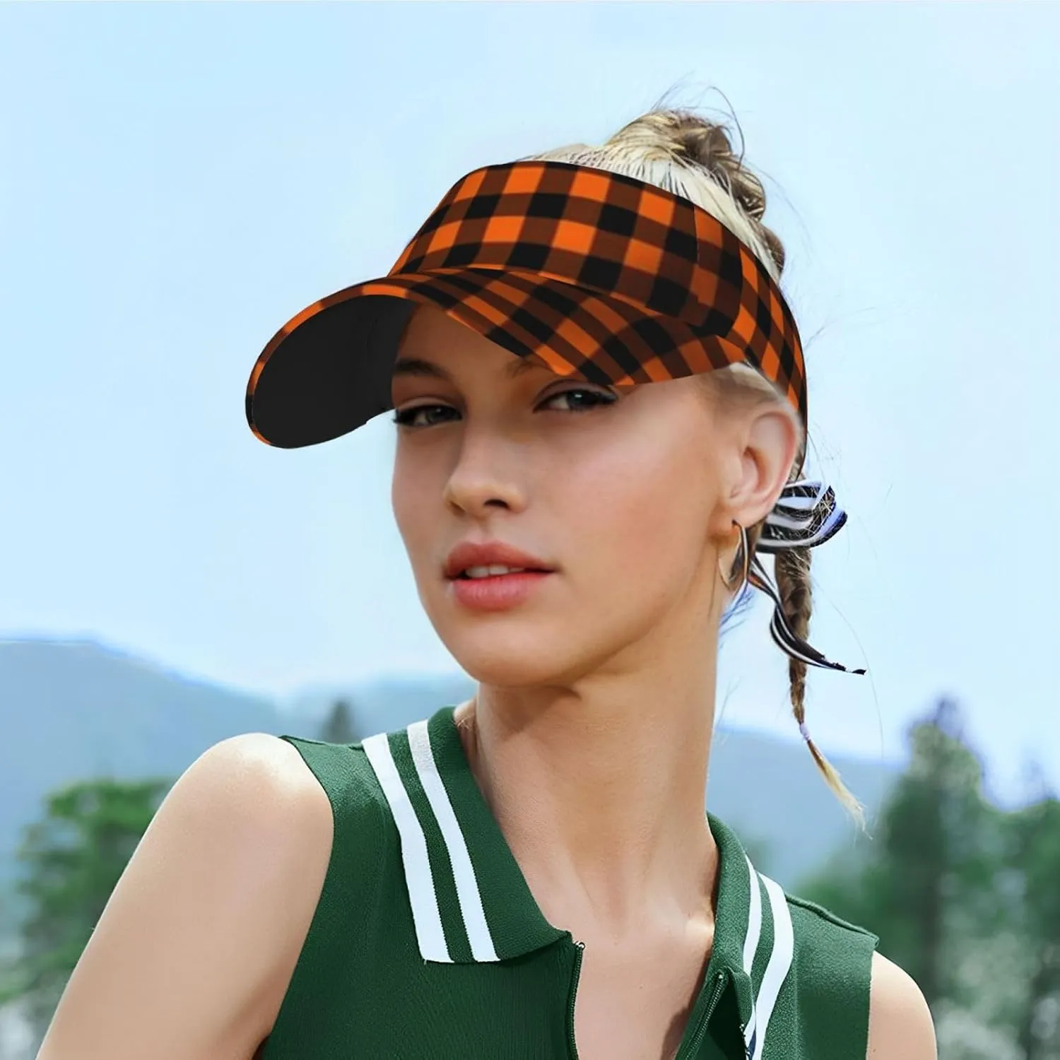 Cute Halloween Hats Cute Pumpkin Sport Sun Visor Hats Adjustable Empty Top Baseball Cap Sun Hat for Women Men