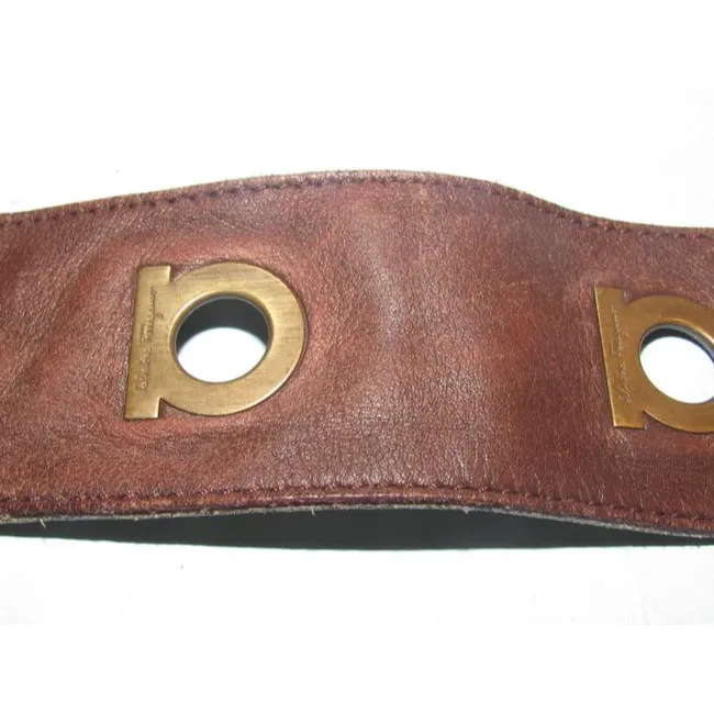 Ferragamo Brown Leather Belt