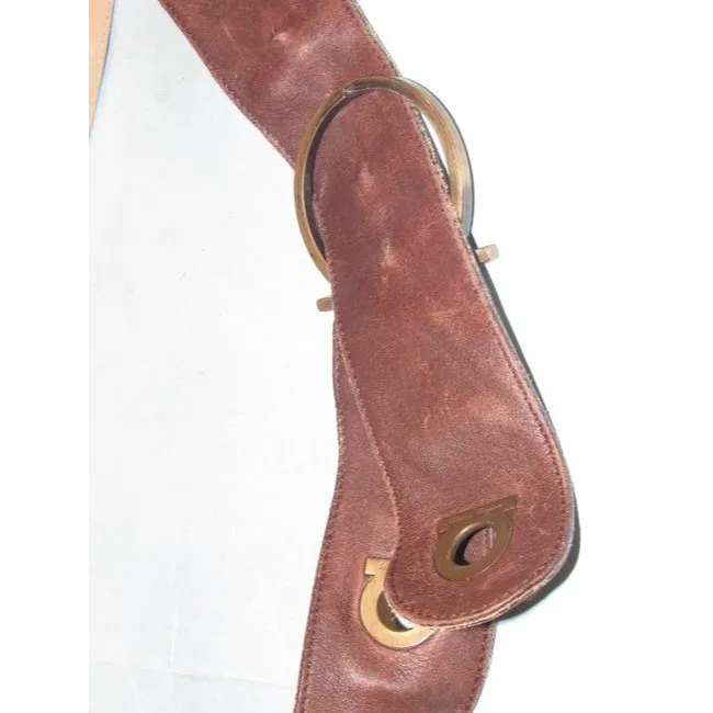 Ferragamo Brown Leather Belt