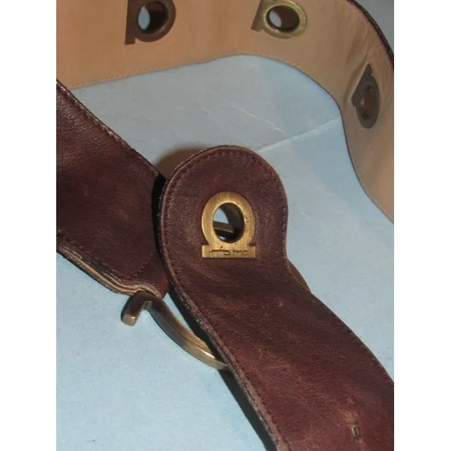 Ferragamo Brown Leather Belt