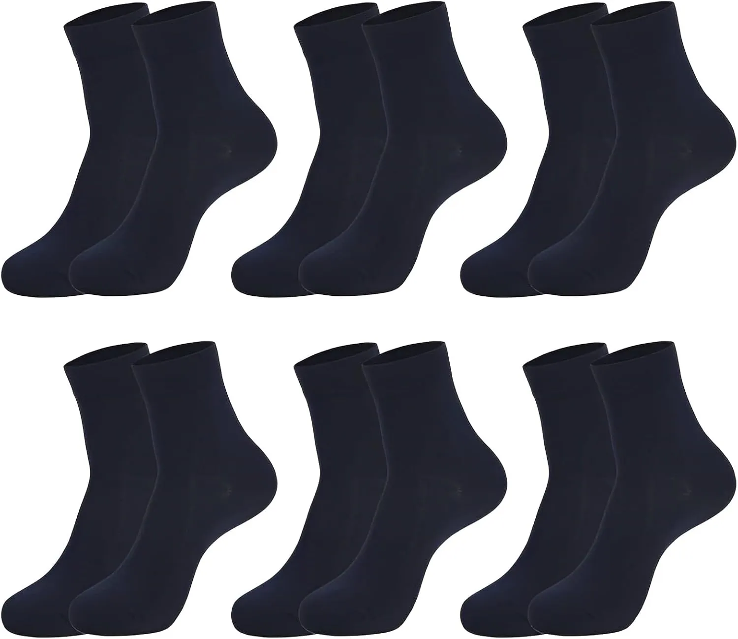 FIySoukey 6 Pairs Unisex Athletic Ankle Quarter Socks Sports Running Casual Outdoor Crew Socks for Men's & Women's