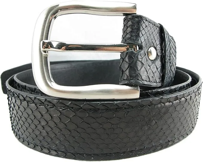 Genuine python leather skin belts for men snakeskin dress belt casual men's belt snake leather belts for men width 1.5"