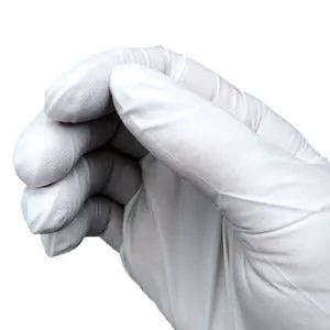 High-Tech Conversions GLH-CRN-12-MD CLASS 100, 12“ NITRILE TEXTURED GLOVE MED, POLY BAGGED, 100 GLOVES/PACK