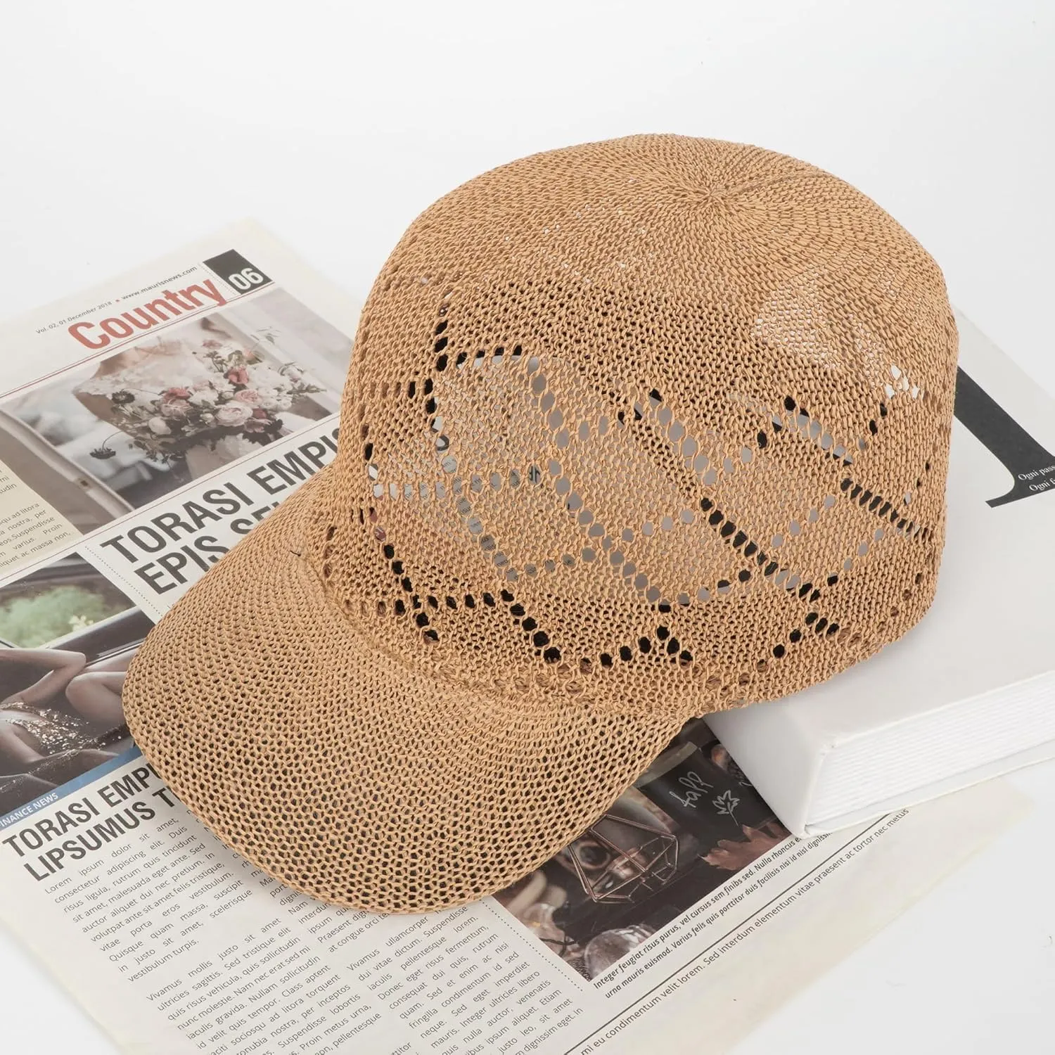 LABANCA Women Knitting Mesh Baseball Caps Summer Hollow Yarn Trucker Hats Crochet Breathable Outdoor Baseball Hats