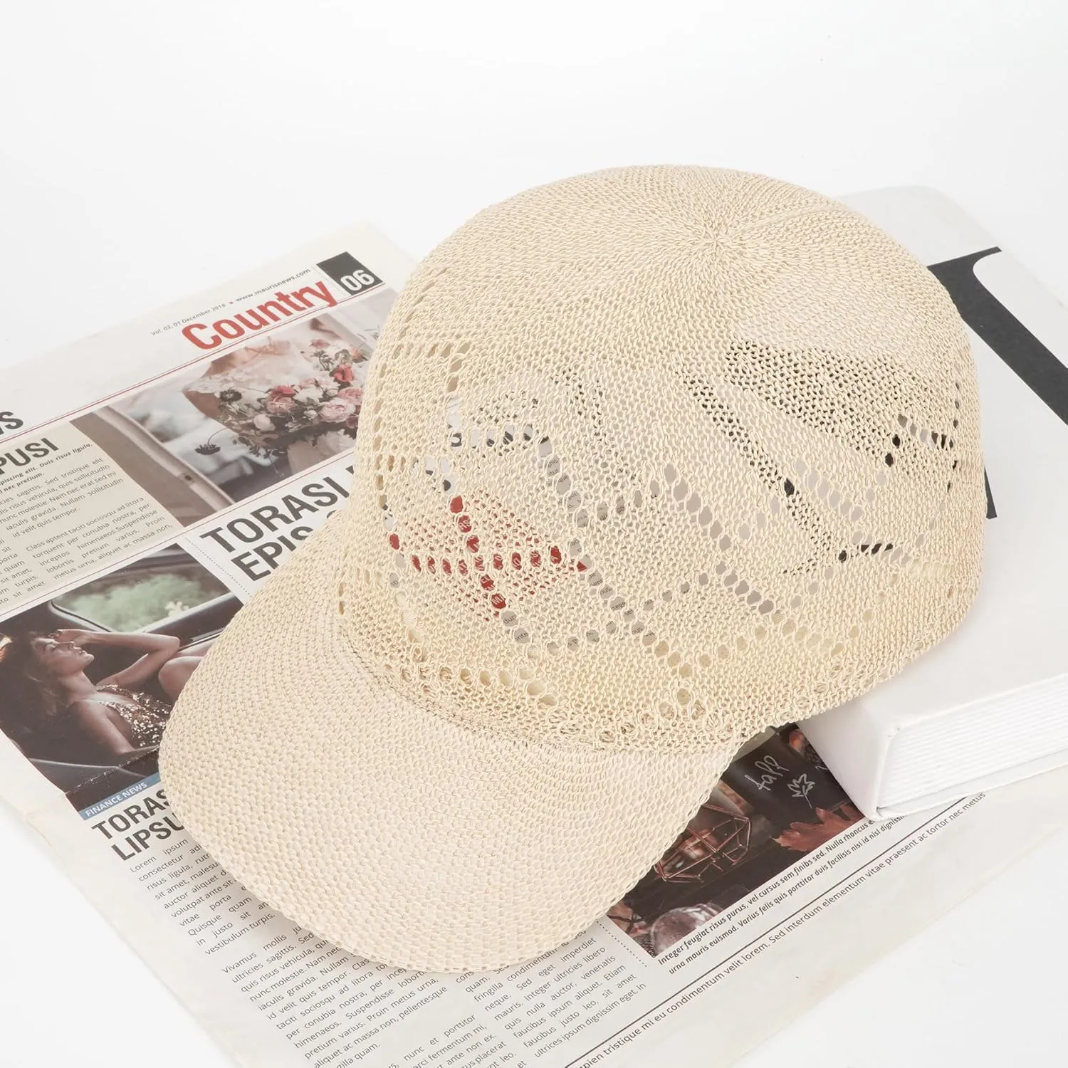 LABANCA Women Knitting Mesh Baseball Caps Summer Hollow Yarn Trucker Hats Crochet Breathable Outdoor Baseball Hats