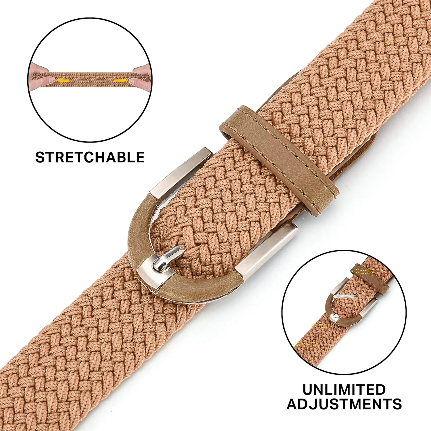Marino Stretch Belts for Men - Golf Woven Stretch Belt - Gift Box