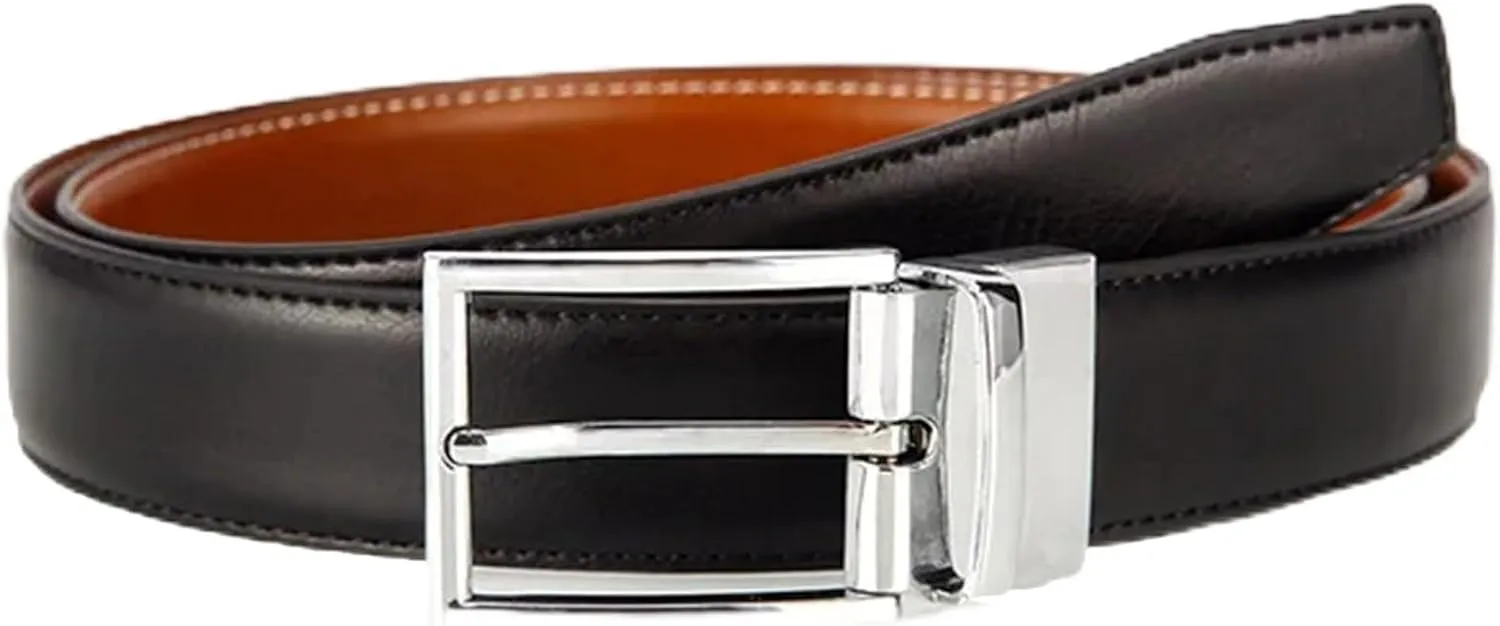 Men Classic Vintage Genuine Leather Belt Casual Reversible Belt Strap With Adjustable
