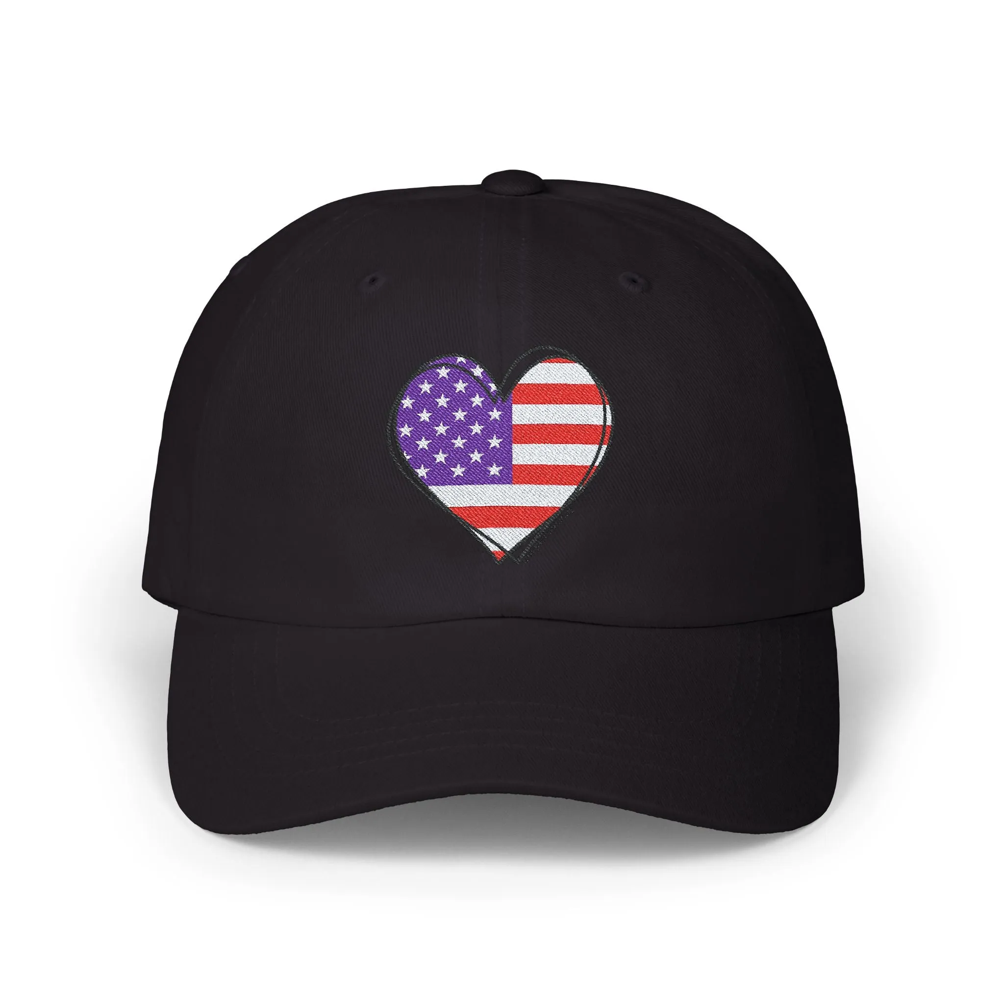 Patriotic Heart - Embroidered Classic Dad Cap