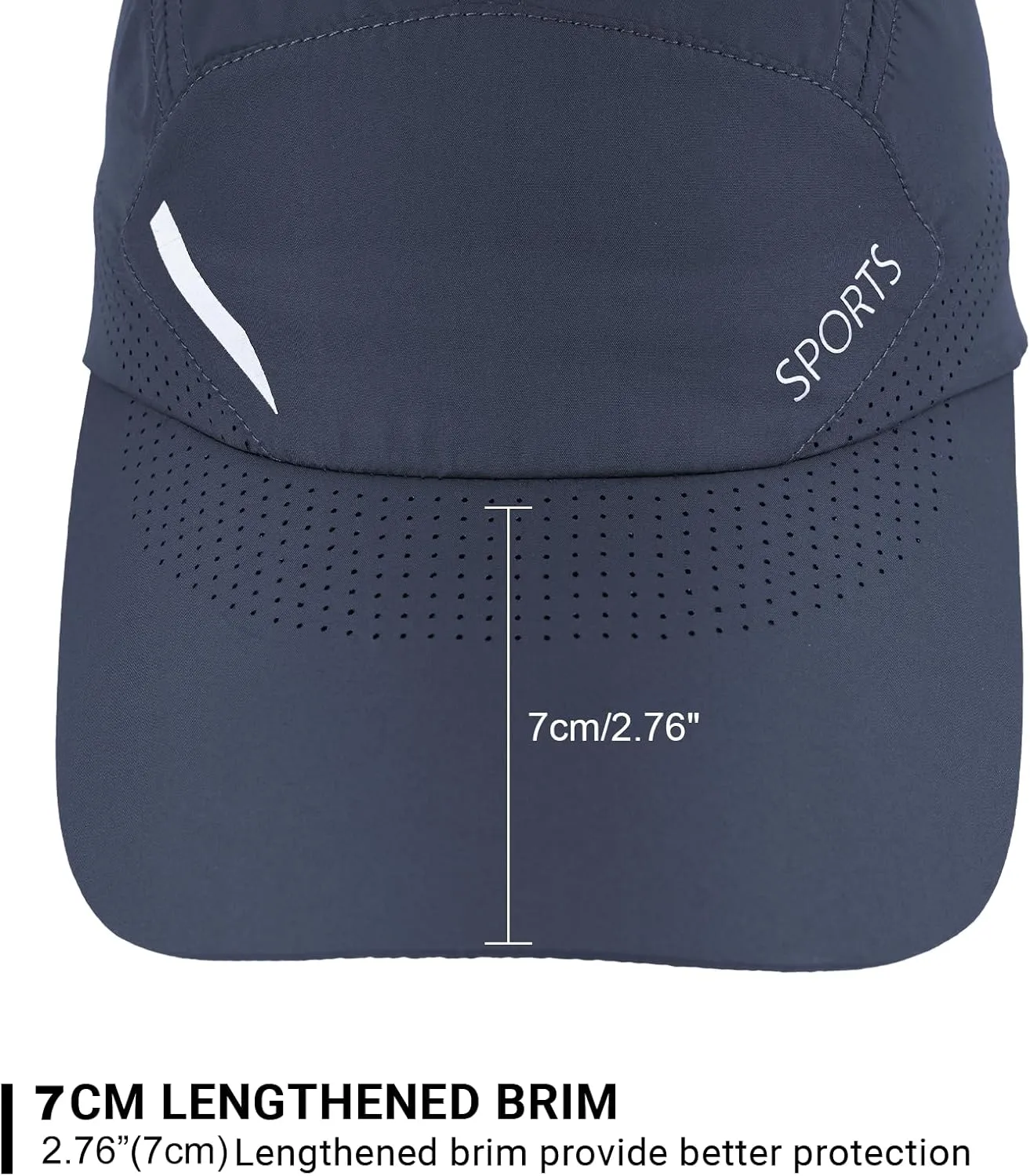 Quick Dry Running Hat Adjustable Cooling Baseball Hat Breathable Sport Cap Reflective UPF 50  Run Hats for Womens Men