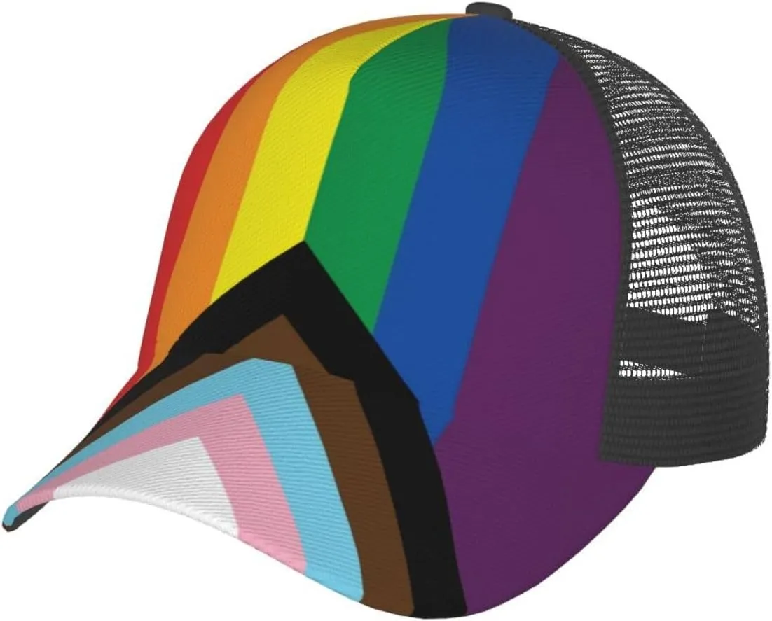 Rainbow Pride LGBT Gay Pride Sun Baseball Hats Adjustable Baseball Sun Cap Hats for Men Women
