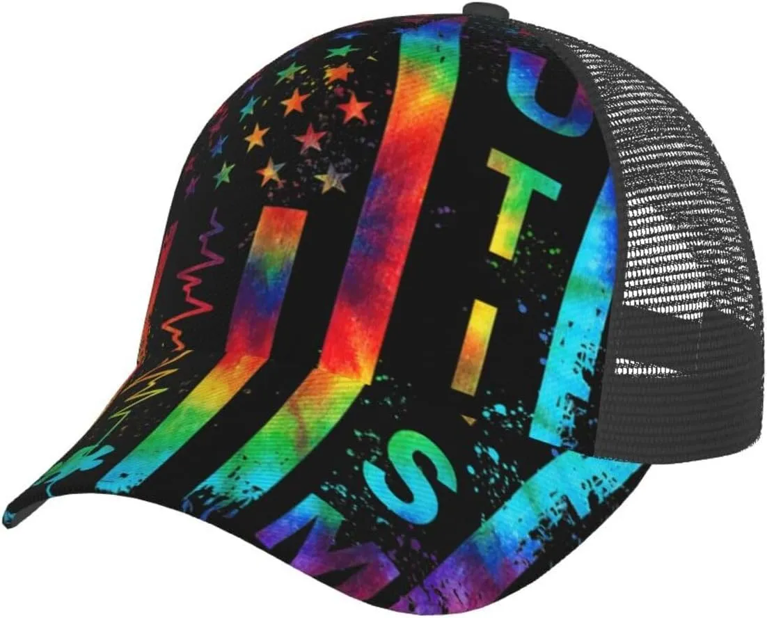 Rainbow Pride LGBT Gay Pride Sun Baseball Hats Adjustable Baseball Sun Cap Hats for Men Women