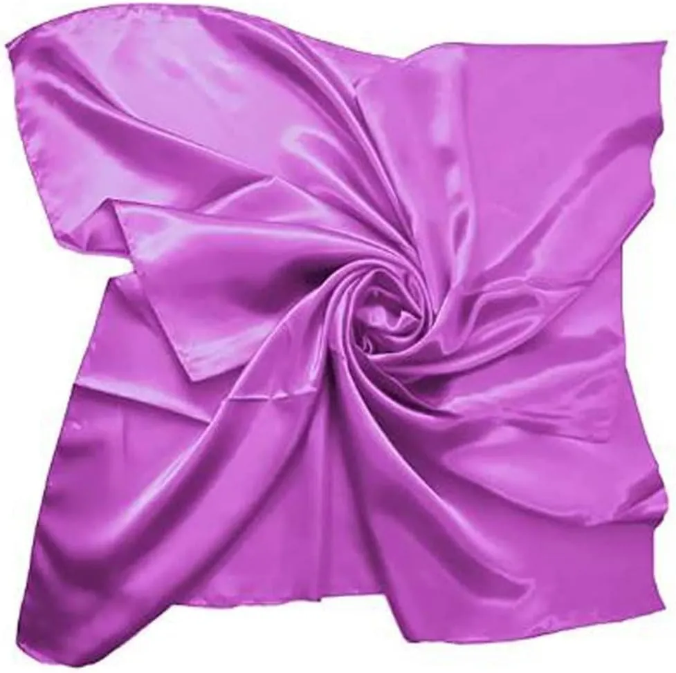 Satin Silk Large 90x90 cm Square Plain Head Neck Scarf Wrap 24 Colours Mens Cotton Cotton Handkerchiefs Women 18x18 in