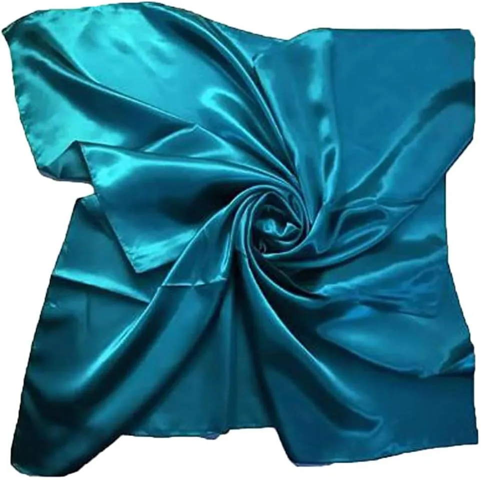 Satin Silk Large 90x90 cm Square Plain Head Neck Scarf Wrap 24 Colours Mens Cotton Cotton Handkerchiefs Women 18x18 in