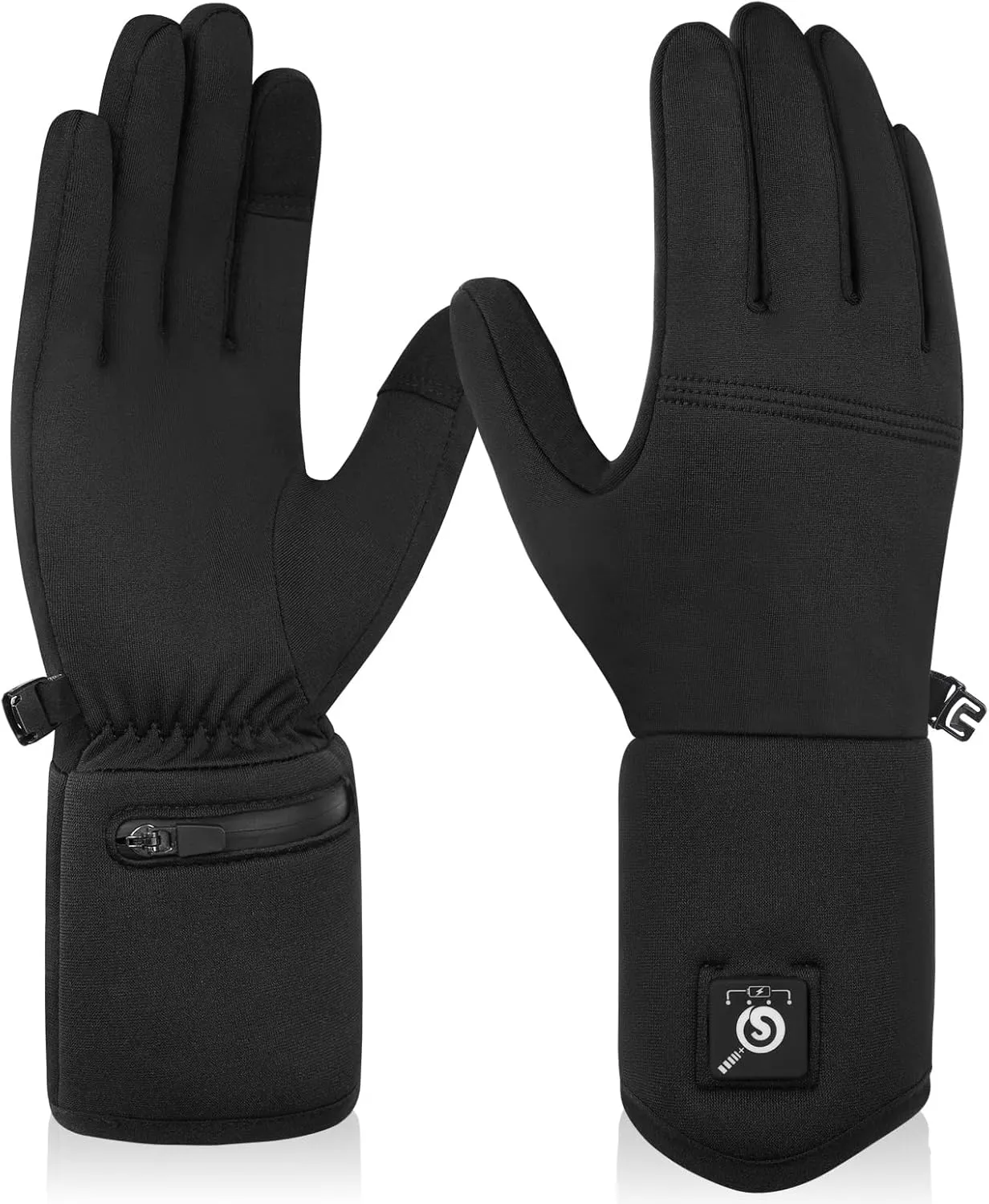 SAVIOR HEAT Heated Glove Liners, Ultra-Thin Rechargeable Electric Gloves, Full Hand & Fingertip Heating