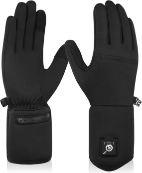 SAVIOR HEAT Heated Glove Liners, Ultra-Thin Rechargeable Electric Gloves, Full Hand & Fingertip Heating
