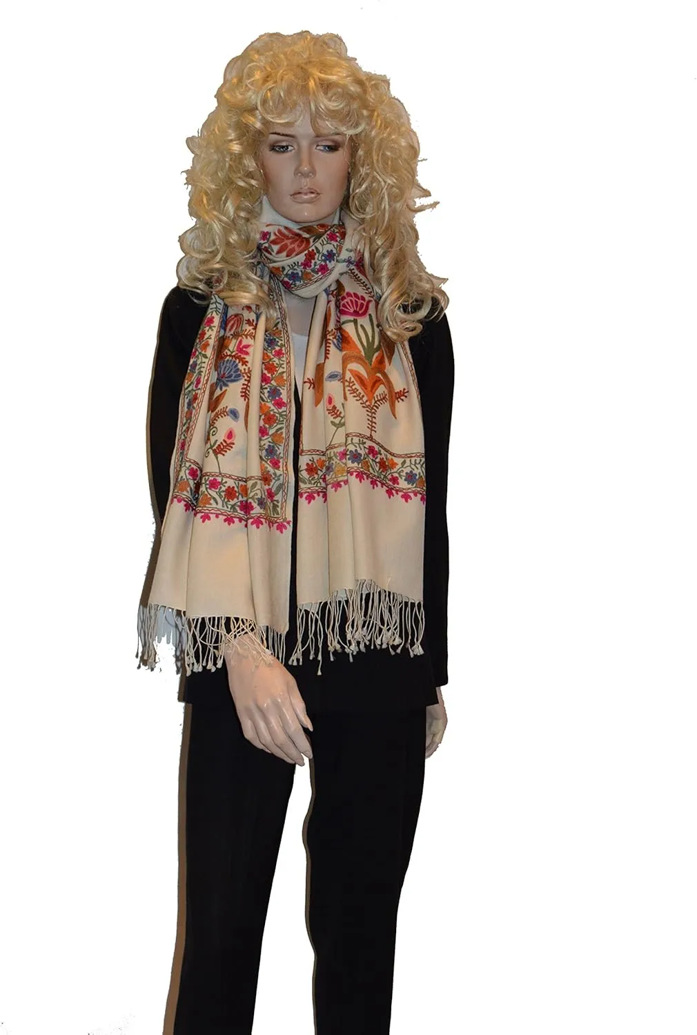 Scarf/Scarves/Shawl/Shawls/Embroidery Shawl from Cashmere Pashmina Group (04)