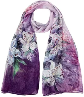 Square Large Neck Scarf Digital Floral Printing Silk Scarf Shawl Long Multi-use Silk Satin Neck Scarf Soft Lightweight