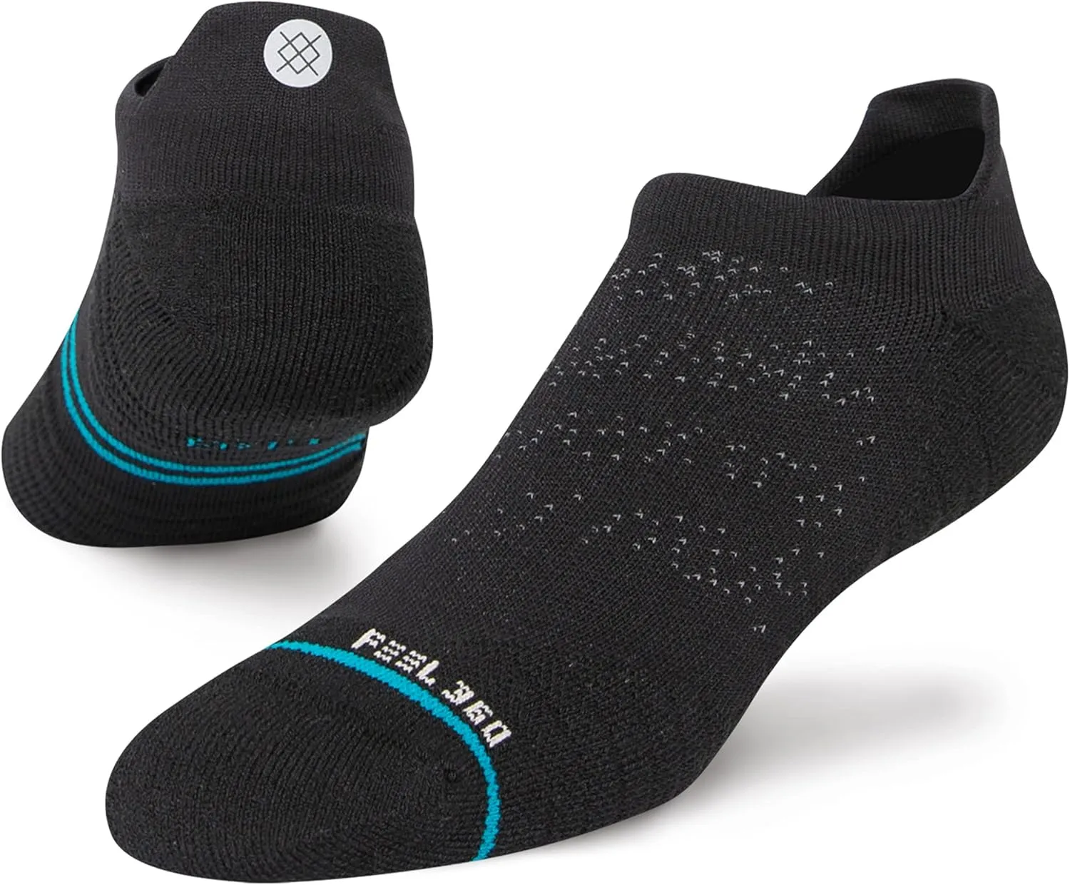 Stance® Athletic Tab Socks for Men and Women – Performance Mesh and Cushioning – FEEL360™ Technology Black SM (US Men's Shoe 3-5.5, Women's Shoe 5-7.5) One Size