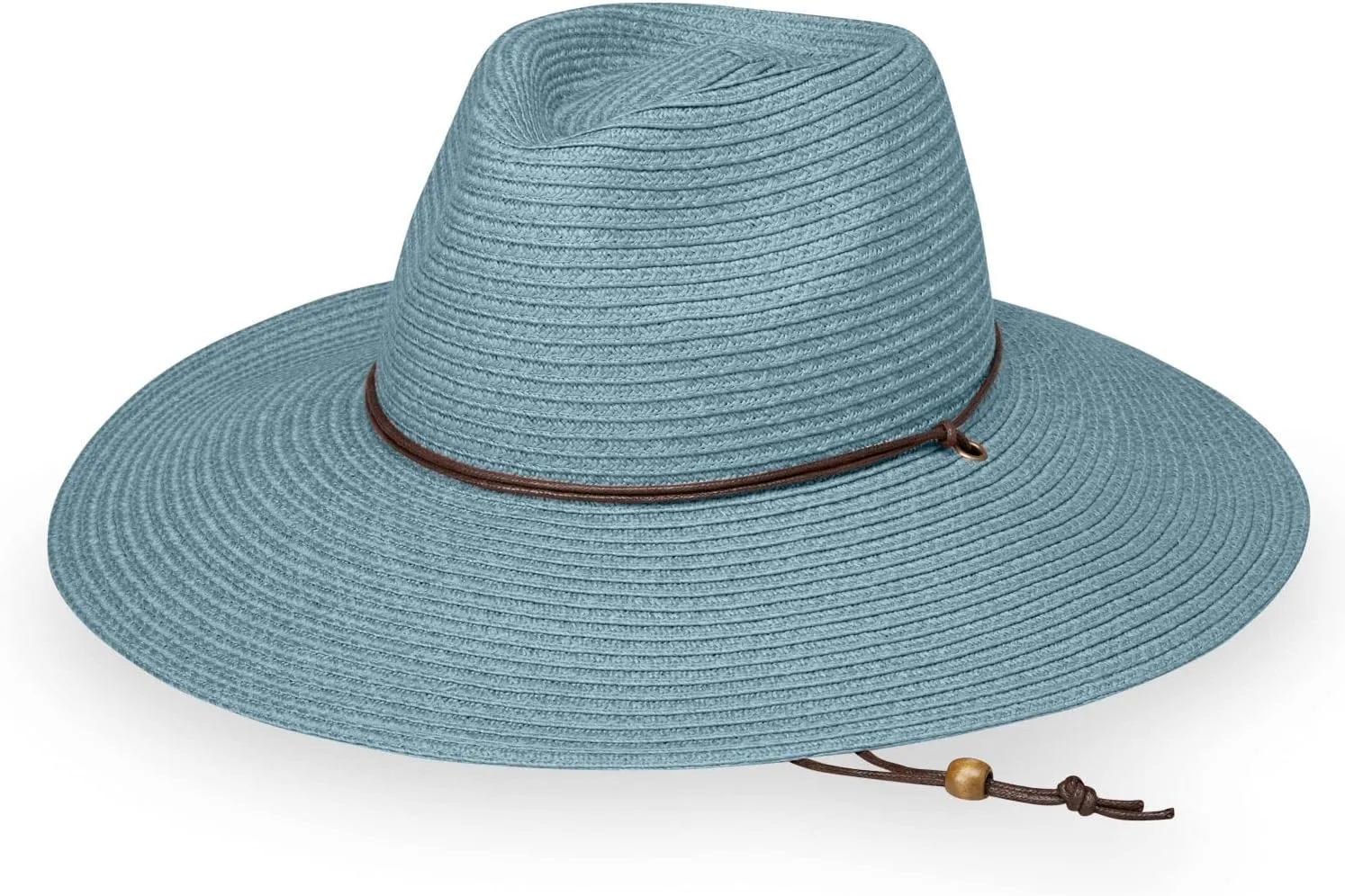 Wallaroo Hat Company Women's Sanibel Fedora – UPF 50  UV Sun Hat, Wide Brim, Packable, Chin Strap, Adjustable, 2 Sizes