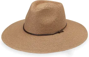 Wallaroo Hat Company Women's Sanibel Fedora – UPF 50  UV Sun Hat, Wide Brim, Packable, Chin Strap, Adjustable, 2 Sizes