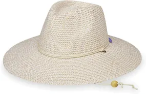 Wallaroo Hat Company Women's Sanibel Fedora – UPF 50  UV Sun Hat, Wide Brim, Packable, Chin Strap, Adjustable, 2 Sizes