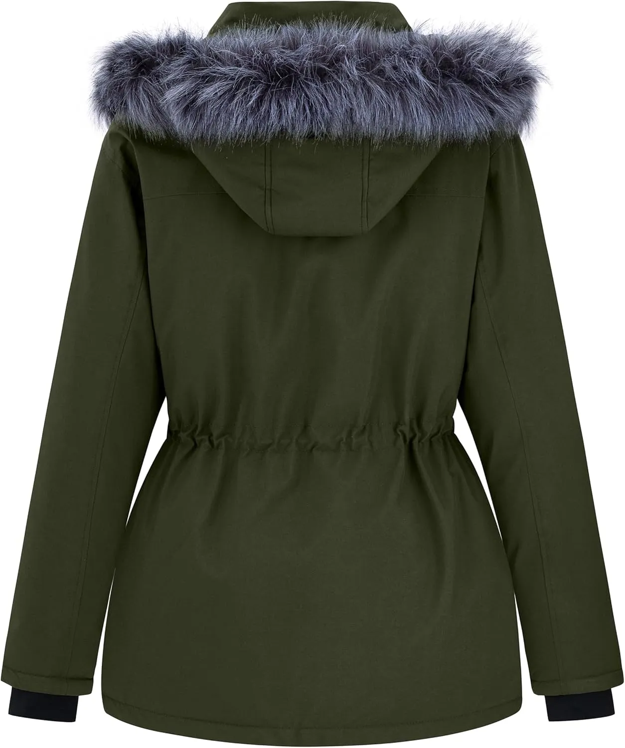 wantdo Women's Plus Size Winter Coat Waterproof Puffer Jacket Warm Thicken Parka with Removable Hood