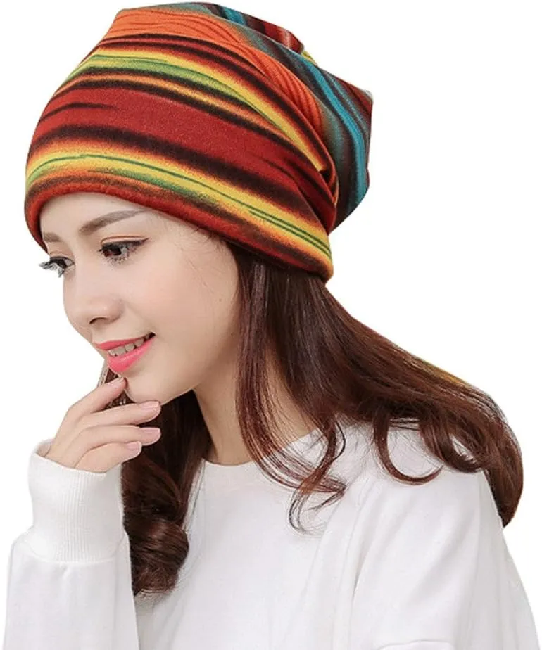 Winter Womens Beanie Hat Satin Lined Pompom Beanie Hat for Women Winter Warm Knit Hats