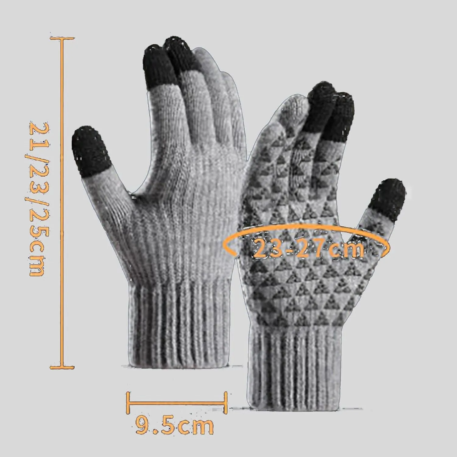 Women's Winter Gloves Warm Touchscreen Gloves for Women Men Knit Elastic Cuff Thermal Lined Gloves