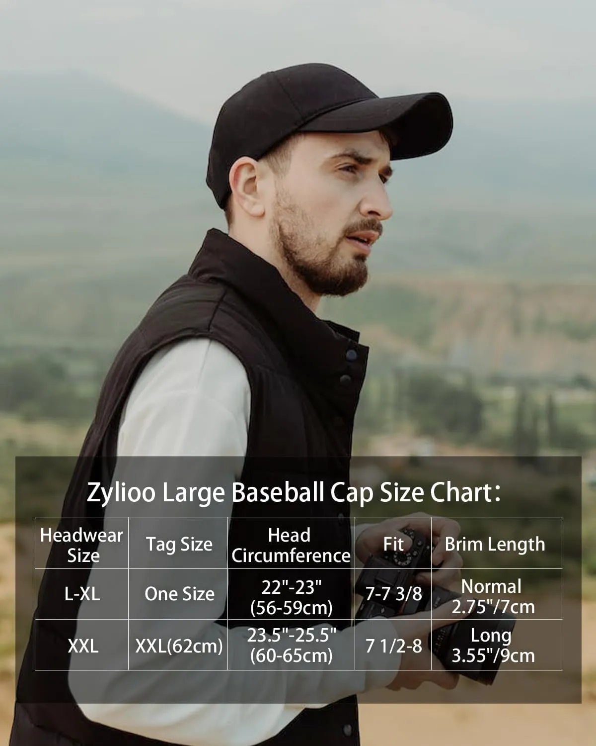 Zylioo XXL Oversize Baseball Mesh Cap,Breathable Cool Running Hat,Adjustable Summer Caps for Big Heads 21.5"-25.5"